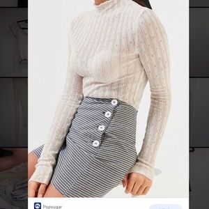 urban outfitter poppy pointelle turtleneck sweater
